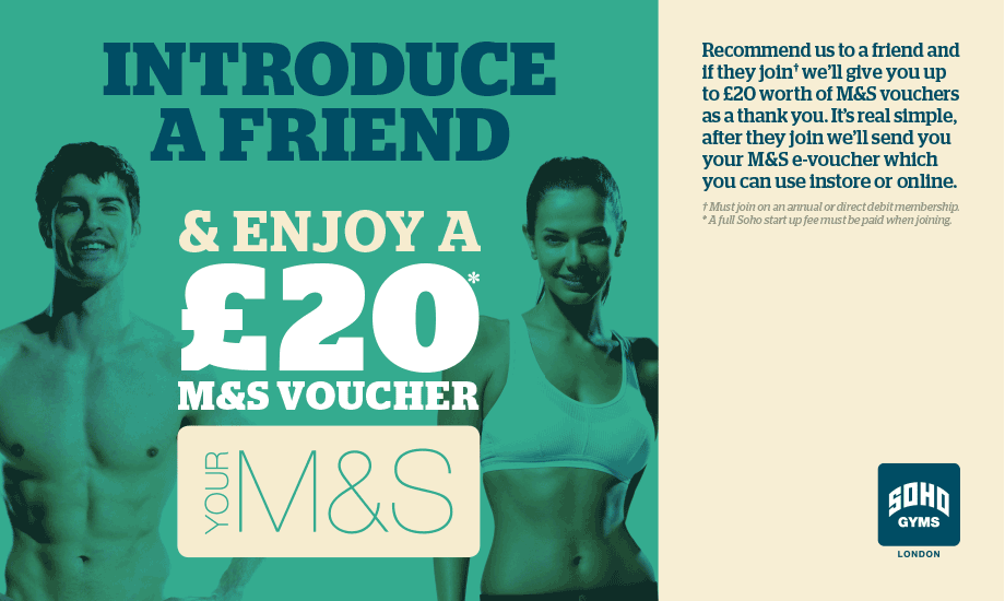Introduce a friend and enjoy up to £20 in M&S vouchers. Terms and conditions apply.